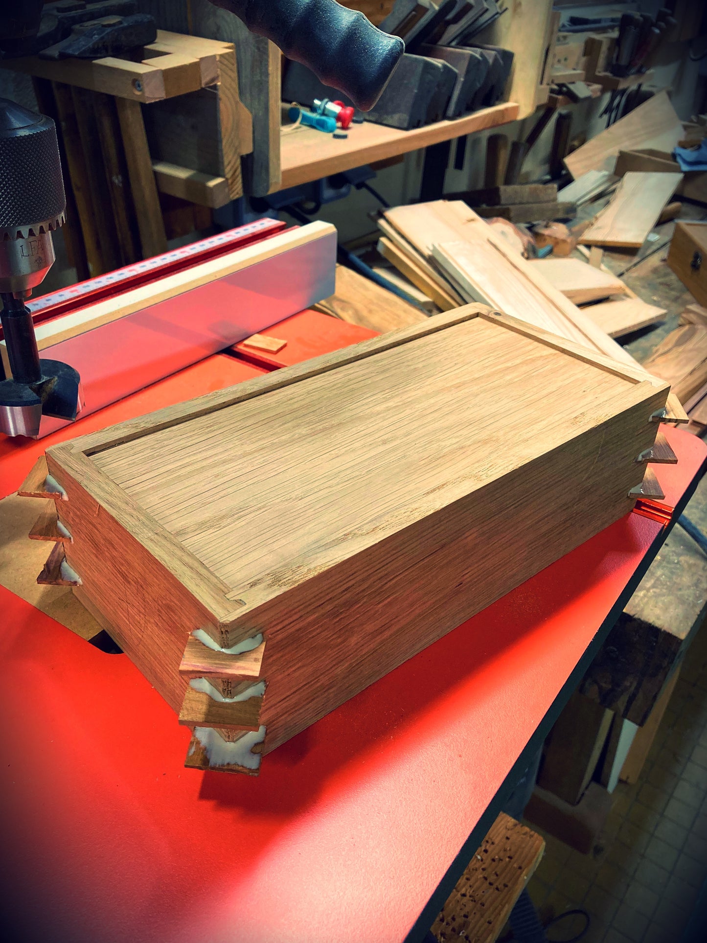 Jewelry box in solid ash and apple wood: La Pomme frênette