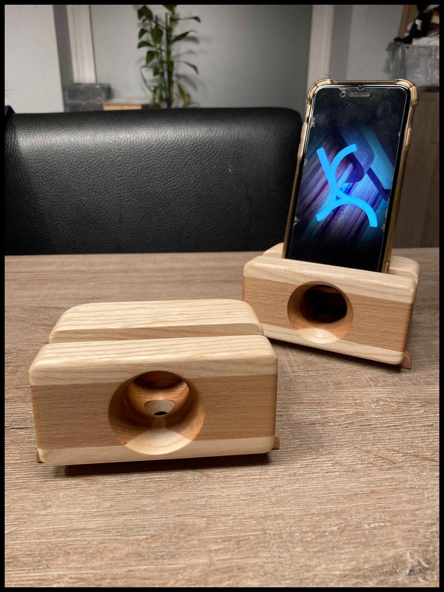 Enceinte passive en bois massif de hêtre et d'érable