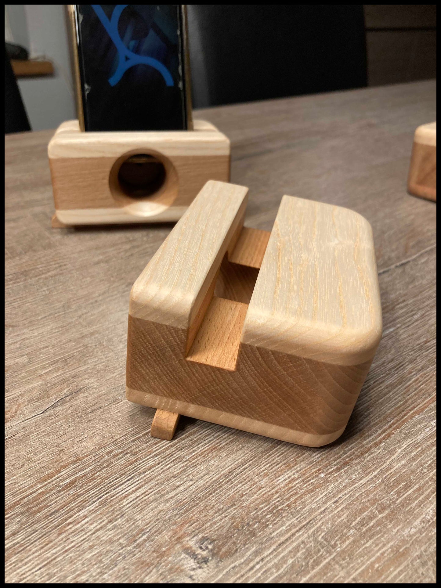 Enceinte passive en bois massif de hêtre et d'érable