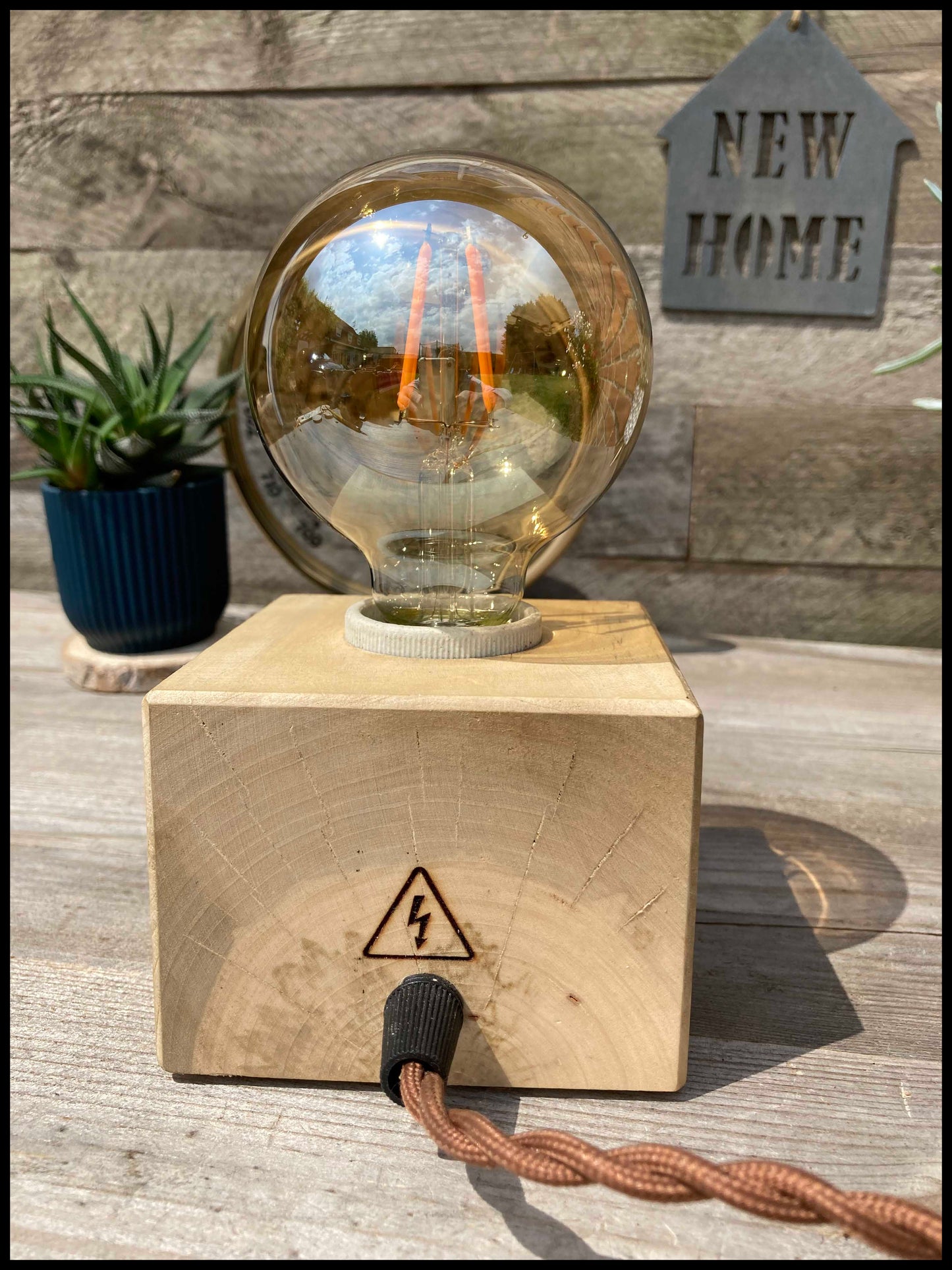 Kubieke industriële lamp speciaal voor Vaderdag