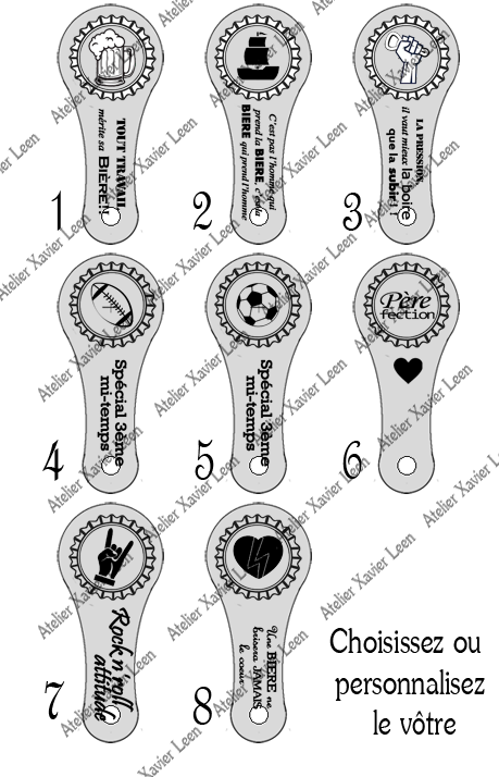 Décapsuleur manuel personnalisable en bois massif de frêne
