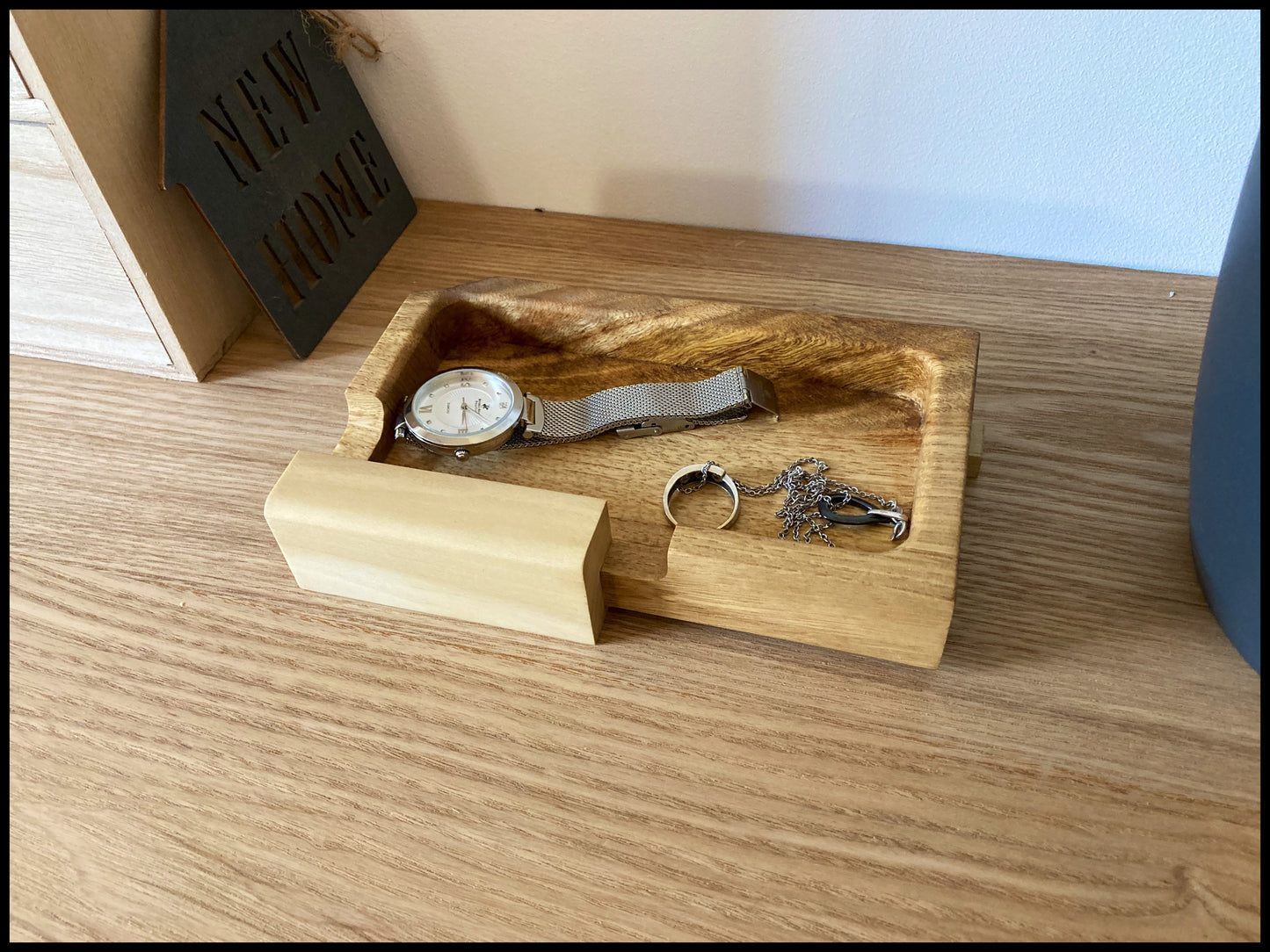 Pocket tray in solid ash and holly wood: Le Frênhoupoche