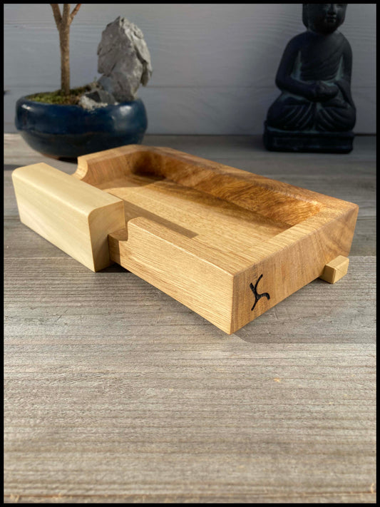 Pocket tray in solid ash and holly wood: Le Frênhoupoche